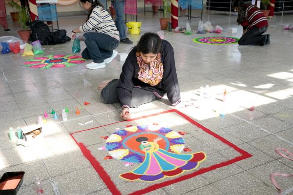 Rangoli Making Competition on 28-11-2025 in the 14th Youth Festival
